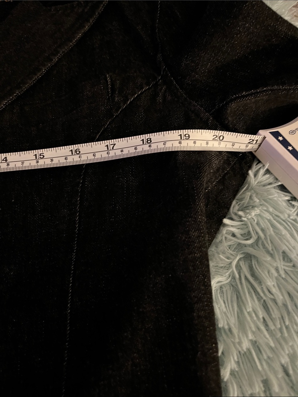 LAUREN by RALPH LAUREN BLACK DENIM W VELVET COLAR STUNNING TAILORED COAT NEW M - Picture 15 of 16